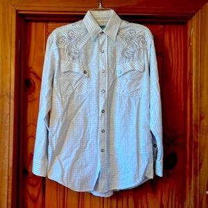 Women’s Rough Stock by Panhandle Slim western button down shirt.